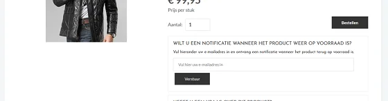 Voorraad notificatie app CCV Shop