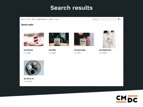 Instant Search app CCV Shop