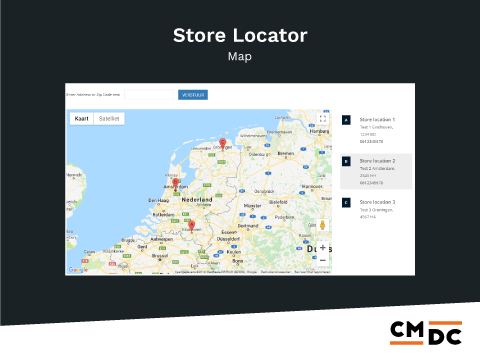 Store Locator app CCV Shop