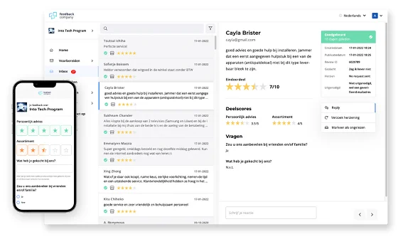 Feedback Company app CCV Shop