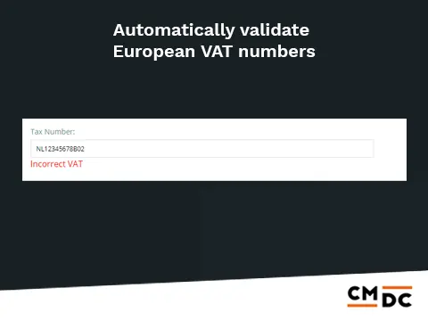 VAT number validator app CCV Shop