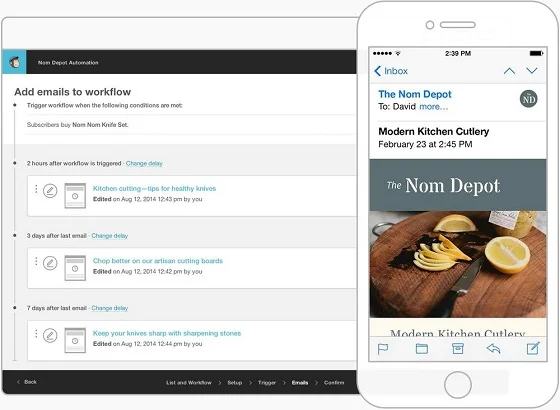 MailChimp app CCV Shop